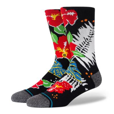 Мужские носки Stance Jeronimo INFIKNIT Crew Socks (черные) с графическим принтом