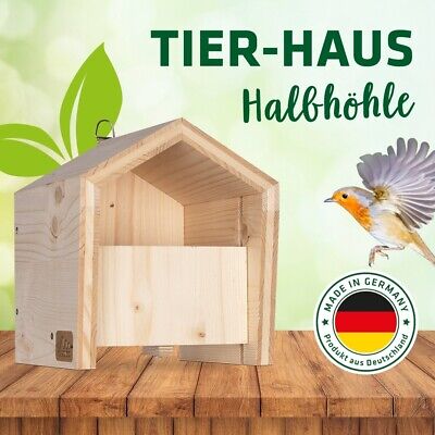 Gardigo Tier-Haus-System Halbhhle Rotkehlchen Nistkasten Vogel-Nest Nisthilfe