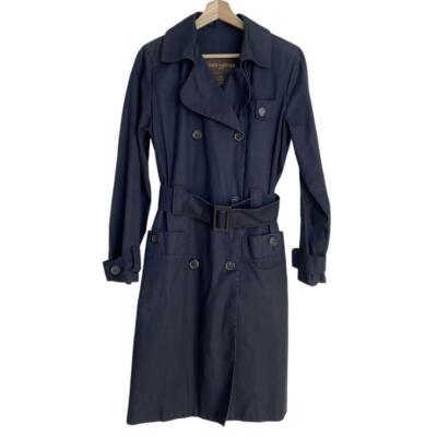 Louis Vuitton Trench Coat Navy 38 | eBay
