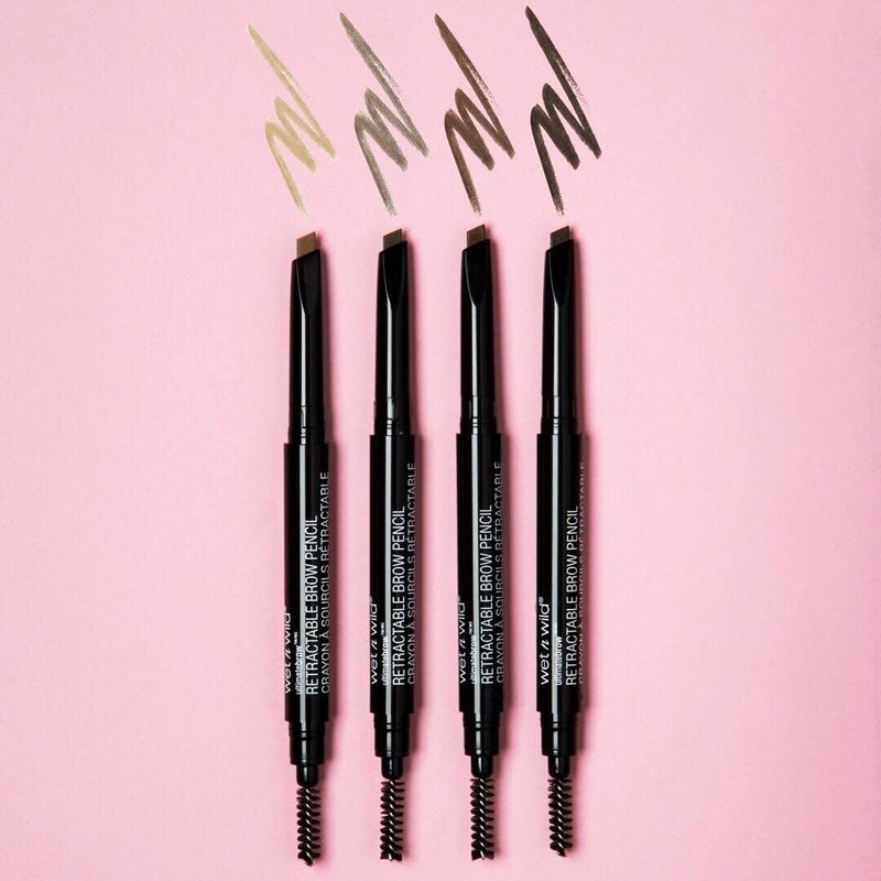Wet N Wild Ultimate Eyebrow Retractable Definer Pencil, Taupe, Dual-Sided Brow B