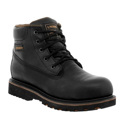 black leather non slip boots