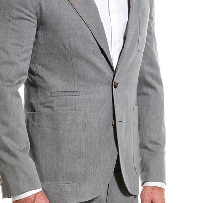 Pre-owned Brunello Cucinelli Men's Wool Blend Casual Two Peice Suit In Gray