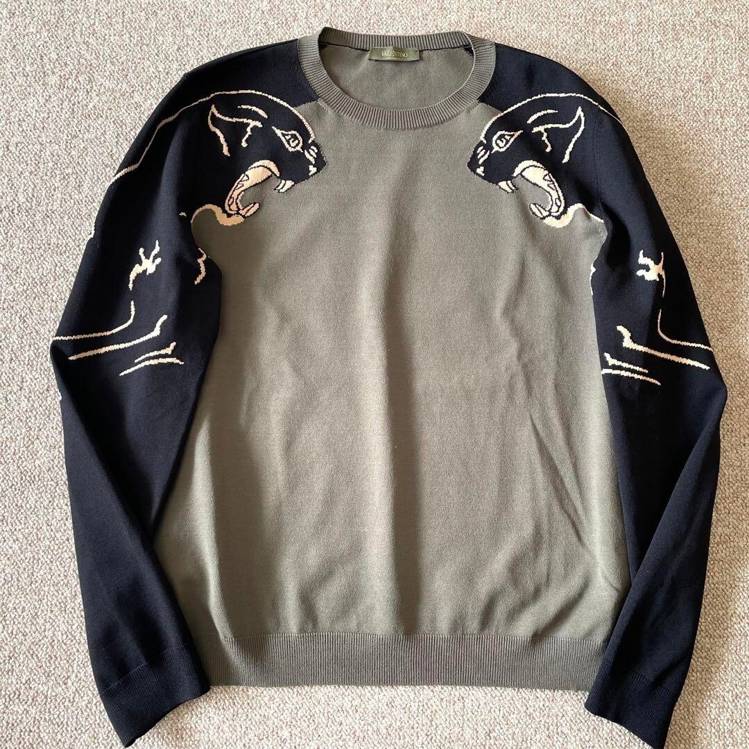 VALENTINO - VALENTINO ウールカシミヤ ニット セーター M　レース レース VALENTINO(ヴァレンティノ) ニット・セーター(レディース