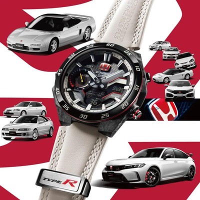Pre-owned Casio Watch Ecb-2200htr-1ajr Edifice Honda Type R Edition Solar
