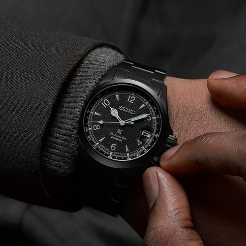 Pre-owned Seiko Prospex Spb337j1 Alpinist Limited Edition Night Black Series Watch