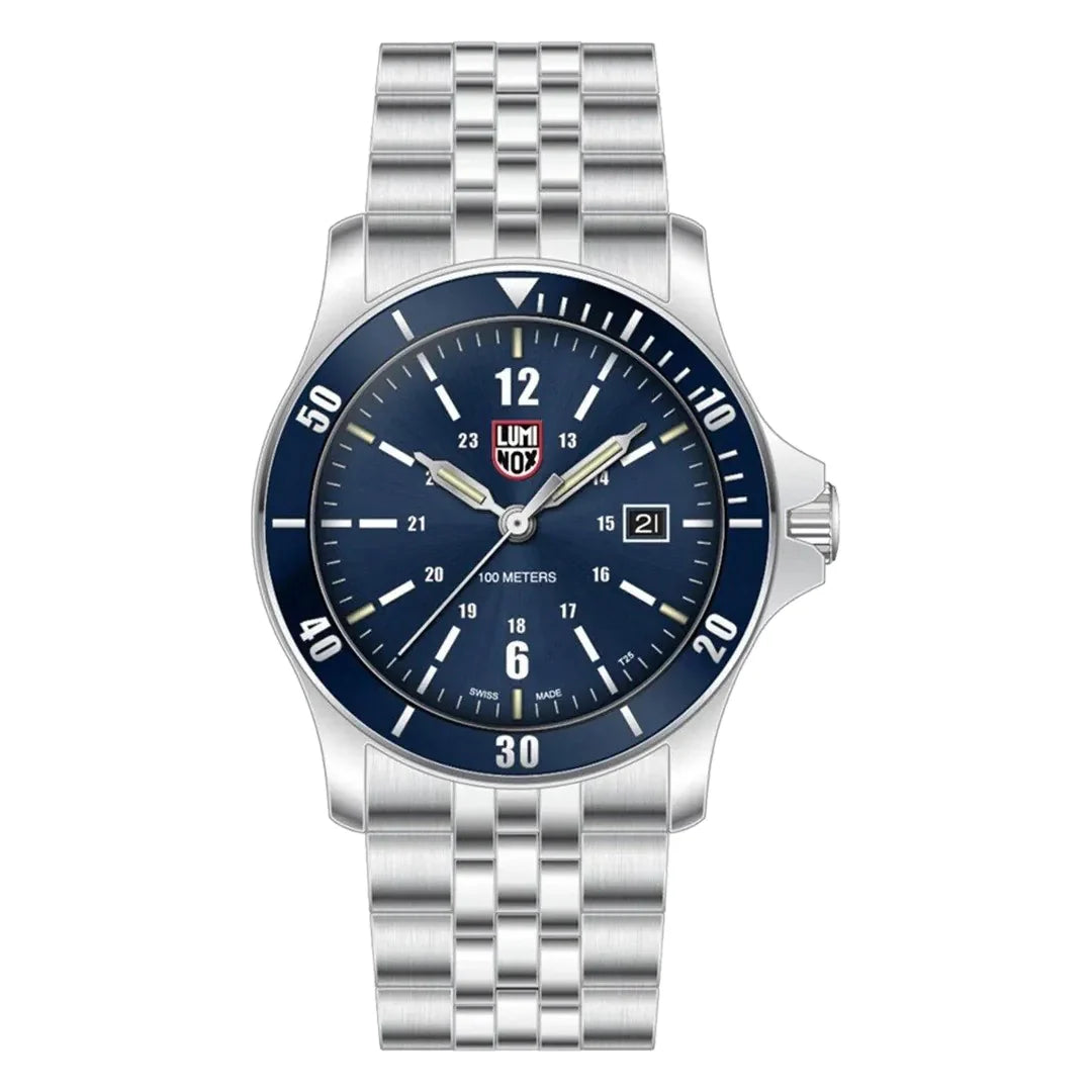 Pre-owned Luminox Sports Timer Sapphire Crystal Blue Dial Men's Watch Xs.0913