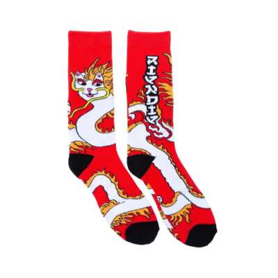 RIPNDIP 'Dragonerm' Crew Socks (Red) Носки с рисунком