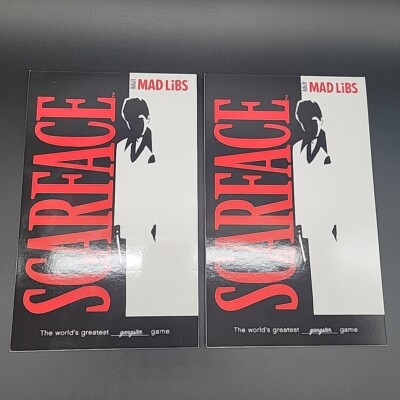 Adult Mad Libs Lot of 2 - Scarface Movie Gangster Mob Mafia Film Funny Game