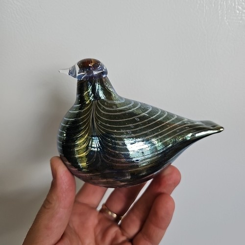  -   Nuutajarvi Birds Oiva Toikka バー Oiva Toikka Iittala Metalic Green Long Bird / Blue