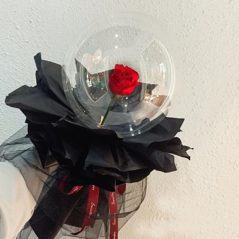 LED Light Balloon Rose Flower Bouquet For Valentines Day Girlfriend