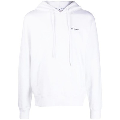 Pre-owned Off-white Diag Wave Outline White Hoodie