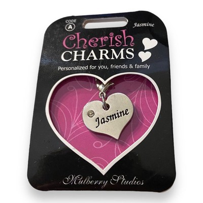 Cherish Charms JASMINE Name Bracelet Charm NEW NWT Silvertone Silver Tone