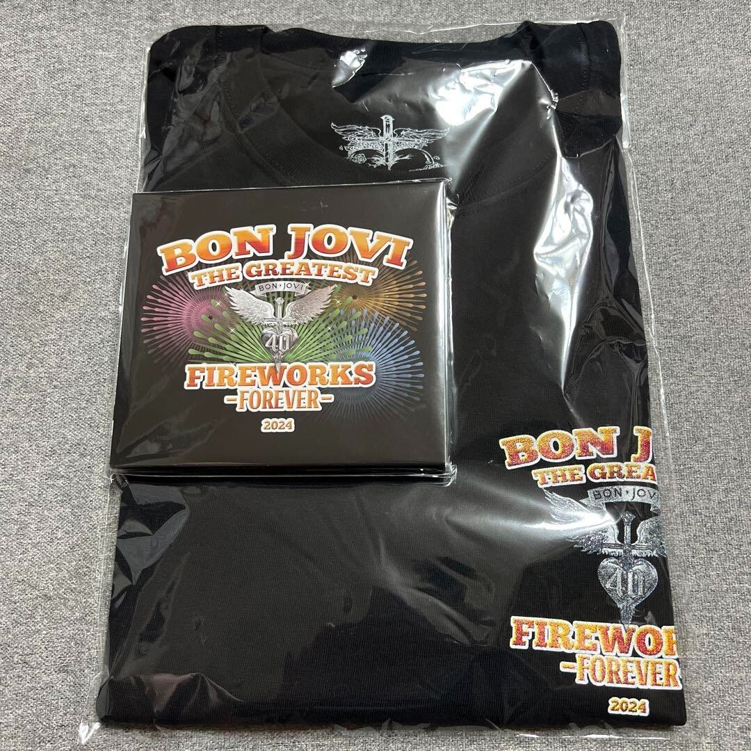 BONJOVI2024年THEGREATESTFIREWORKS FOREVER Bon Jovi Fireworks 2024 Cd Limited T-Shirt THE GREATEST
