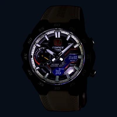 Pre-owned Casio Watch Ecb-2200htr-1ajr Edifice Honda Type R Edition Solar
