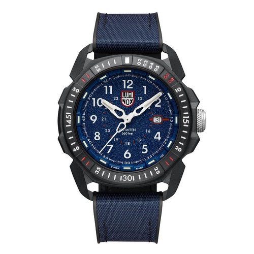 Pre-owned Luminox Men's Watch Ice-sar Arctic Navy Swiss Dive Black Case Blue Dial 1003.ice