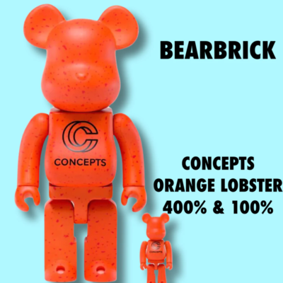 Be@rbrick x Concepts Orange Lobster 400% & 100% | eBay