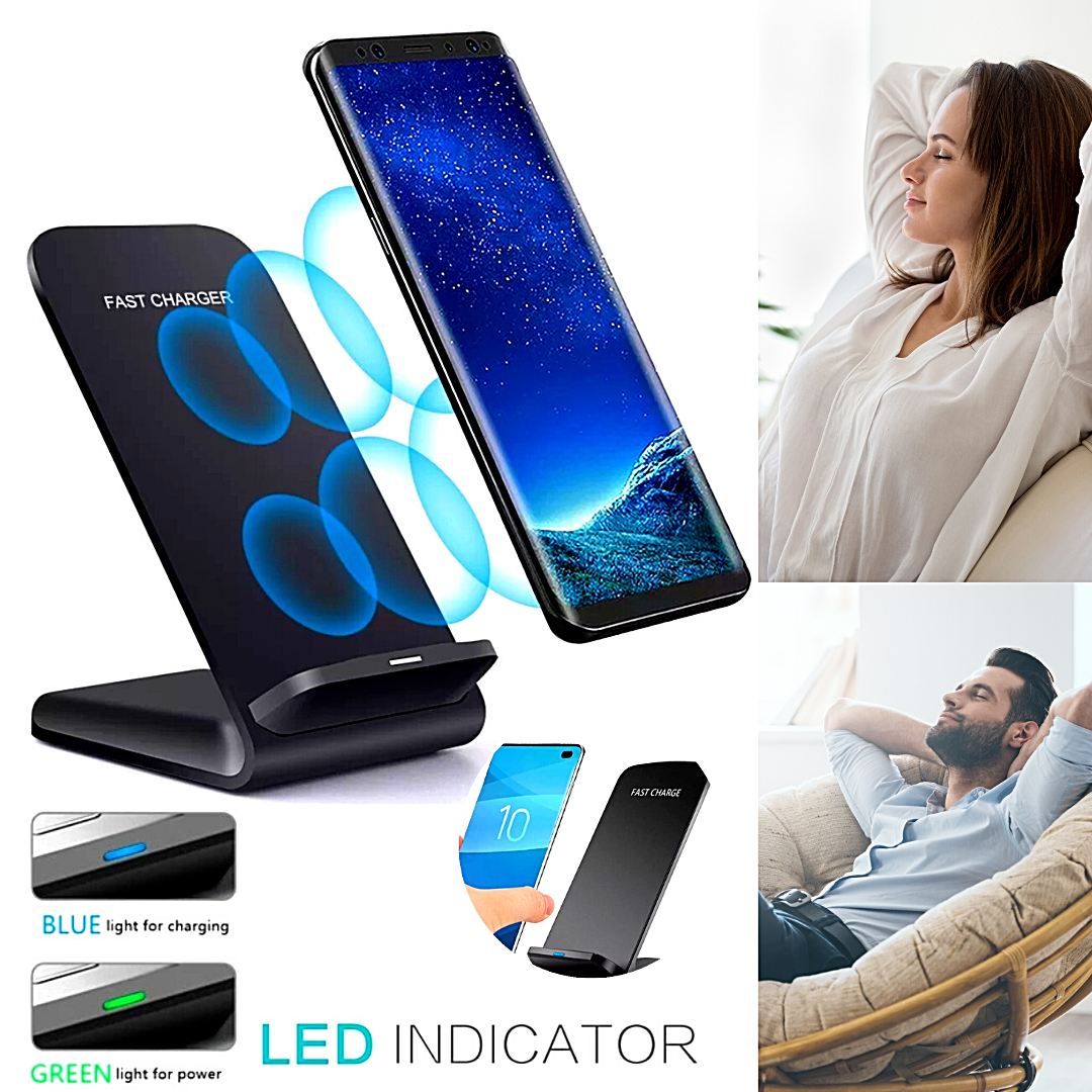 Cargador Inalambrico Rapido Casa Oficina Carga Para Telefonos Cell Universal US*