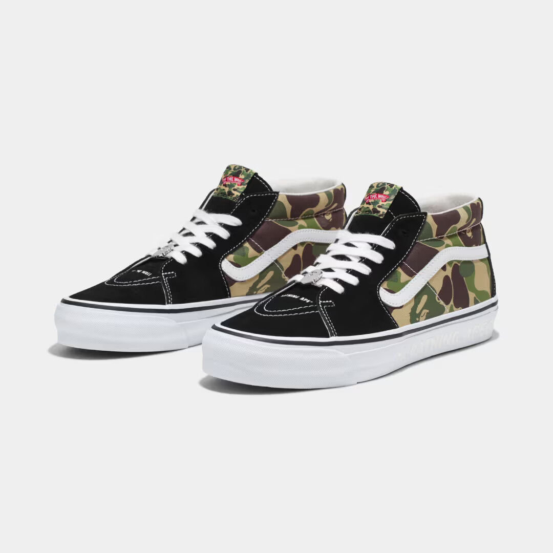 Pre-owned A Bathing Ape × Vans Lx Old Skool / Lx Sk8 Mid Camo Japan Free Shipping In Multicolor