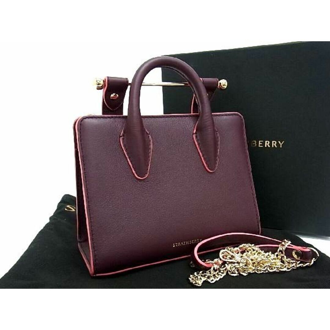 Strathberry Leather Chain 2-Way Handbag Shoulder Bag