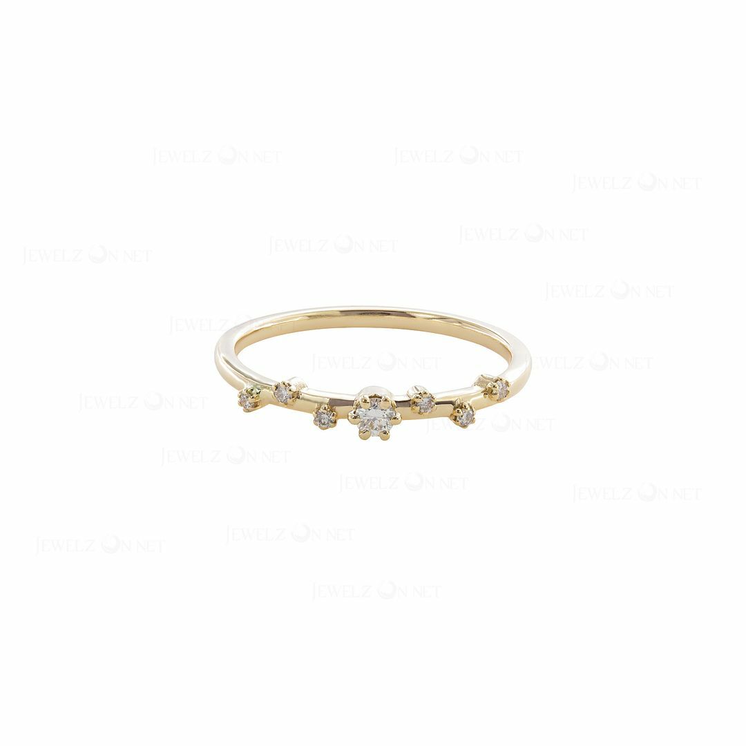 Pre-owned J.o.n 14k Gold Genuine Diamond Engagement Ring Band Size-3-8 Us Fine Jewelry In White