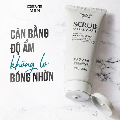 Deve MEN Scrub Facial Cleanser 130g Kumano Oil Men's Facial Cleanser