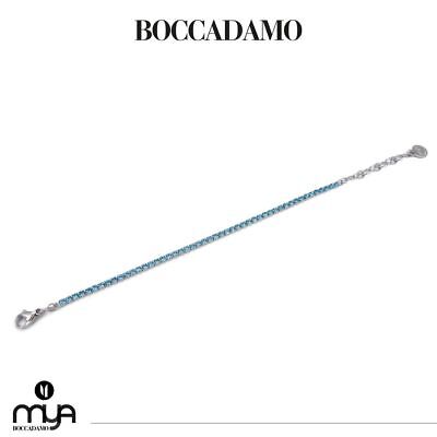 Armband Mya BOCCADAMO Tennis Stahl Und Kristalle Hellblauen Sv / Br19