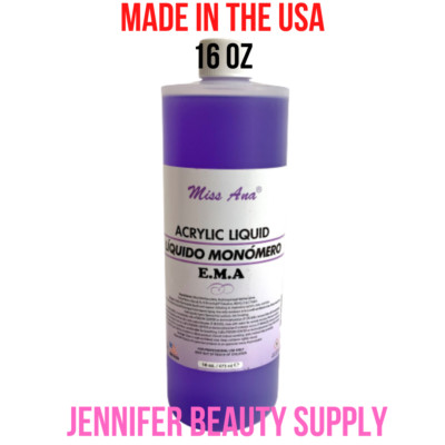 MISS ANA ACRYLIC LIQUID MONOMER PROFESSIONAL ACRYLIC NAIL SYSTEM  16 OZ ''EMA''