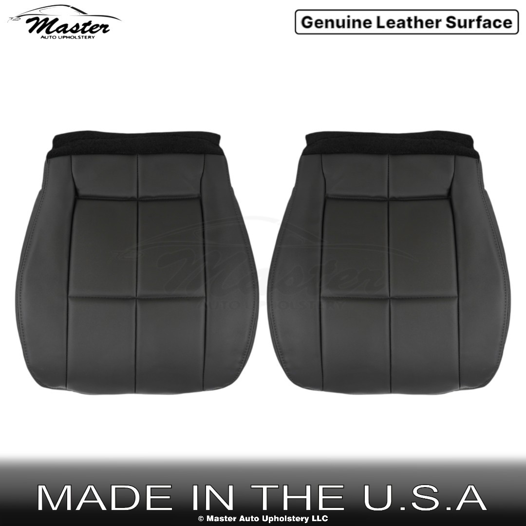 1995-1999 Fits Nissan Maxima GLE Leather Front Bottom Replacement Covers Black