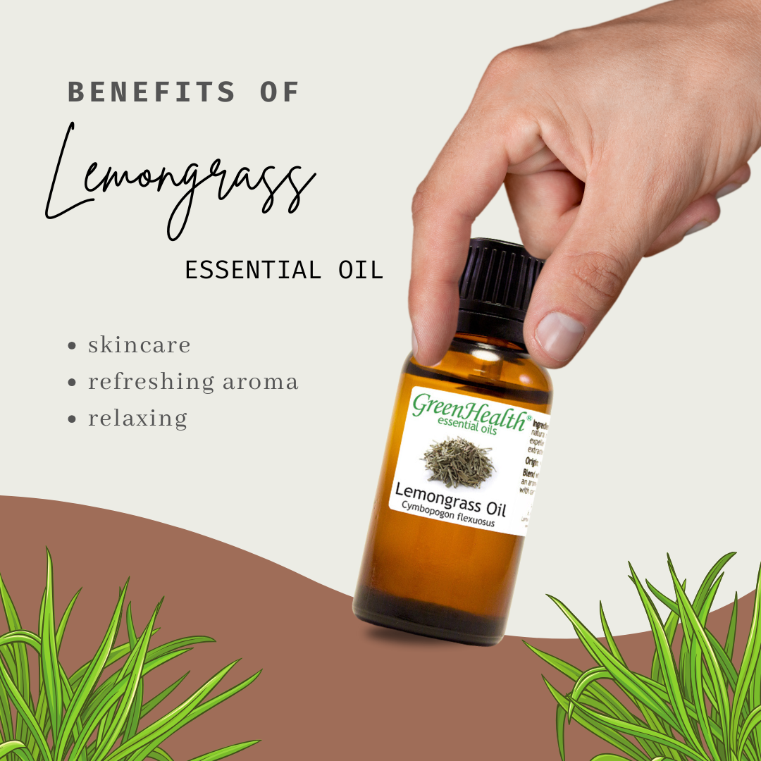 8 fl oz Lemongrass Essential Oil (100% Pure & Natural) in Amber Glass Bottle