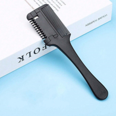 Double Sides Hair Razor Comb 1pc With Removable Blade Hair Thinner Trimmer Razor