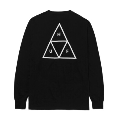 

Футболка с длинным рукавом HUF Worldwide Essentials TT (черная), Черный