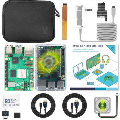 Vilros Raspberry Pi 5 Complete Starter Kit with ABS Plastic Case & RBG LED Fan