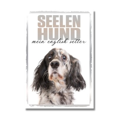English Setter Seelenhund Dog Schild Spruch Türschild Hundeschild Warnschild Sou