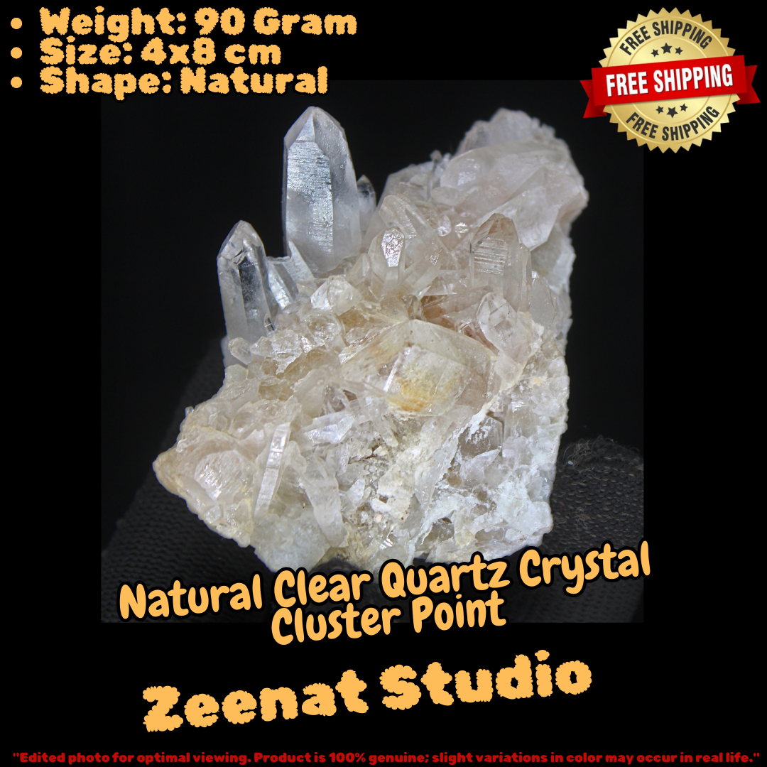 Raw Clear Quartz Crystal Cluster - 18 | New Moon Beginnings