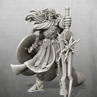 Storm Giant King 120mm Tall Huge Resin 3D Printed Miniature By RGSculpt