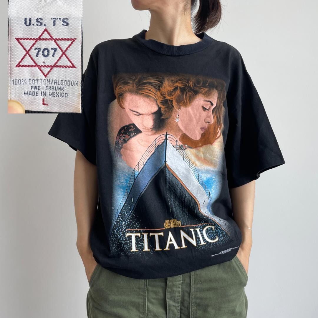 トップス 90's TITANIC Movie Tee / L Vintage 1998 Titanic Licensed Movie Promo T Shirt Size Large