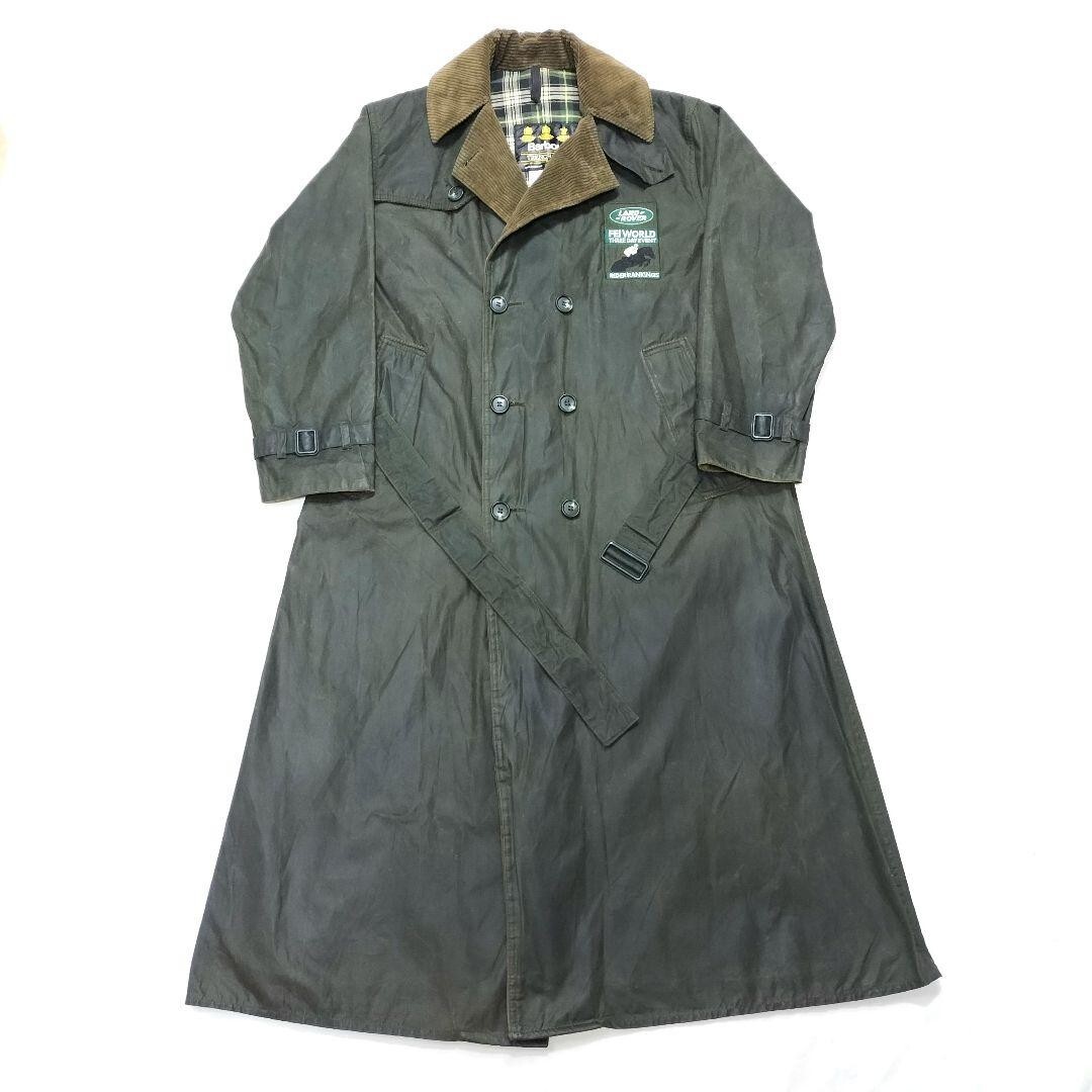 ジャケット・アウター Barbour Trench coat S Barbour LAND ROVER Trench Jacket Coat oiled cotton sage