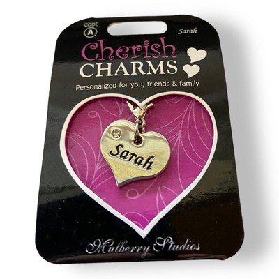 Cherish Charms SARAH Name Bracelet Charm NEW NWT Silver Tone Silvertone