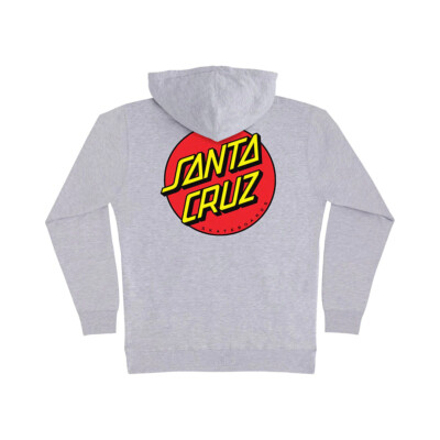 

Пуловер Santa Cruz Skateboards Classic Dot (серый вереск) Толстовка с капюшоном, Grey heather