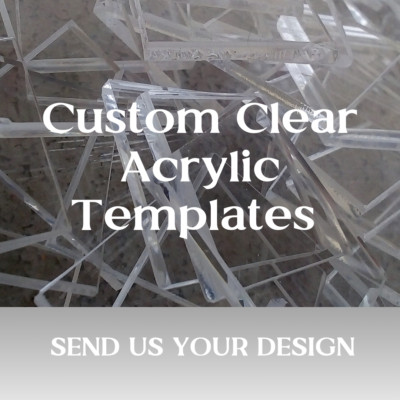 Custom Acrylic Templates Designed for Stencils, Handmade Wallets, Bags, Sewing