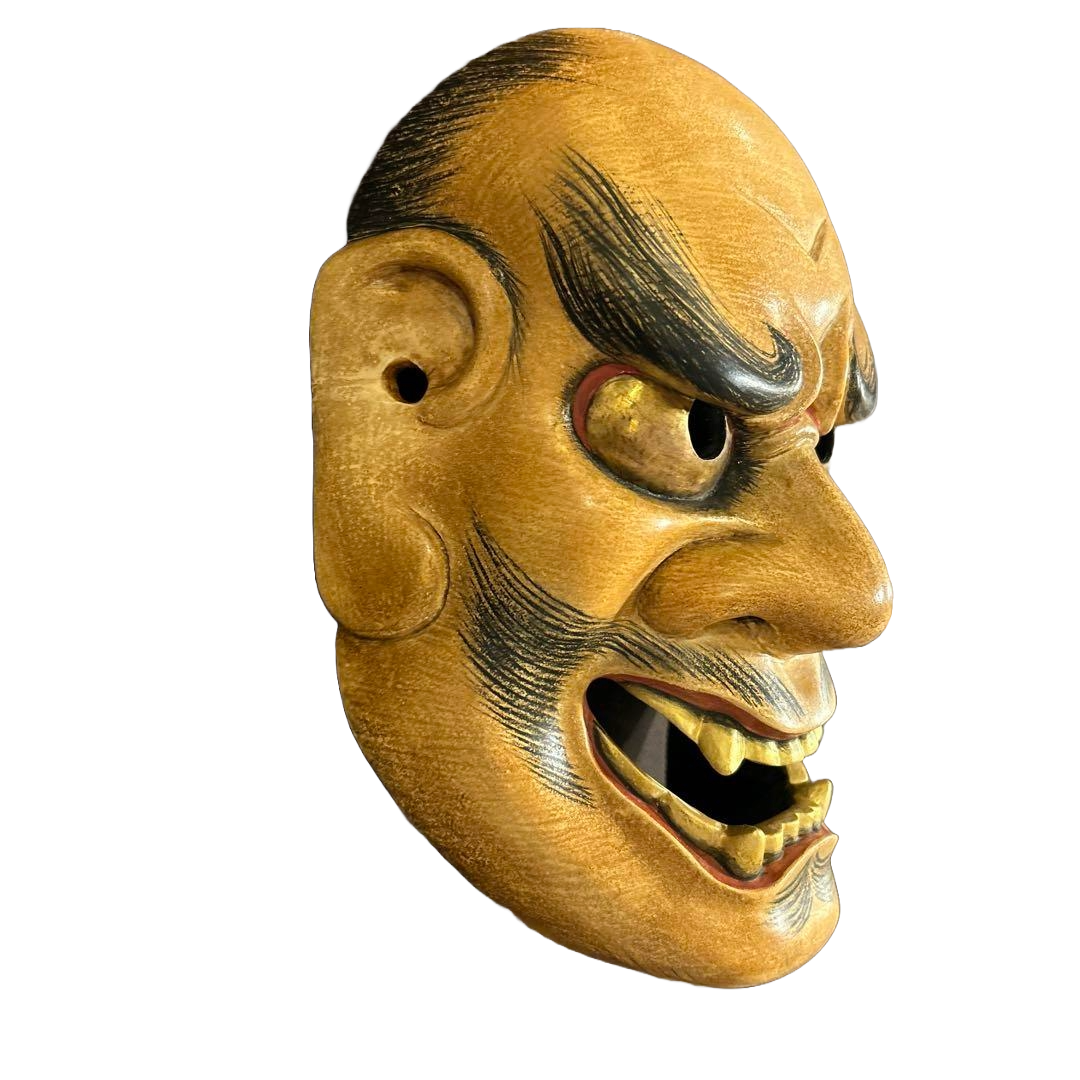 Noh Mask Non ed Wood Carving Only Frowning From Japan JP | eBay