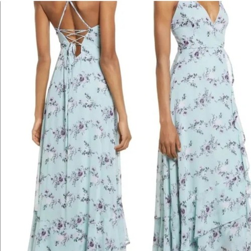 Full Of Love Long Dress purple×green Berylove Women Purple A Line Maxi Dress V Neck Long Sleeve