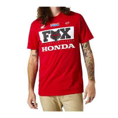 

Футболка Fox Racing Honda Premium с короткими рукавами (пламенно-красная), Flame red