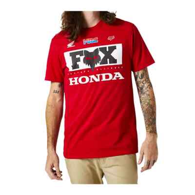 Футболка Fox Racing Honda Premium с короткими рукавами (пламенно-красная)