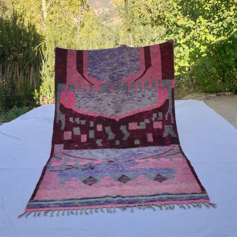 Moroccan Rug Boujaad | Authentic Handmade Bedroom Rug| 8