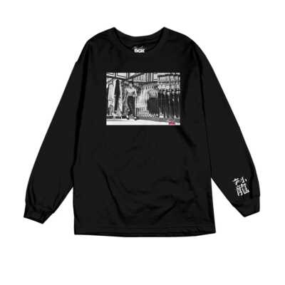 

Футболка с длинным рукавом DGK x Bruce Lee Reflection (черная) с рисунком, Черный