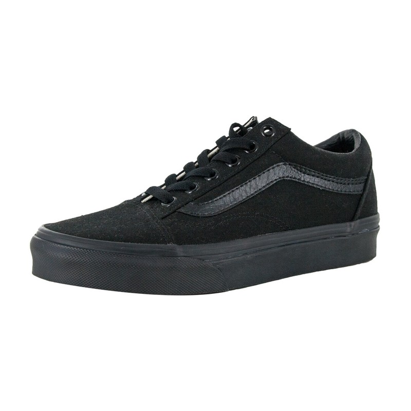 vans canvas old skool black & white shoes