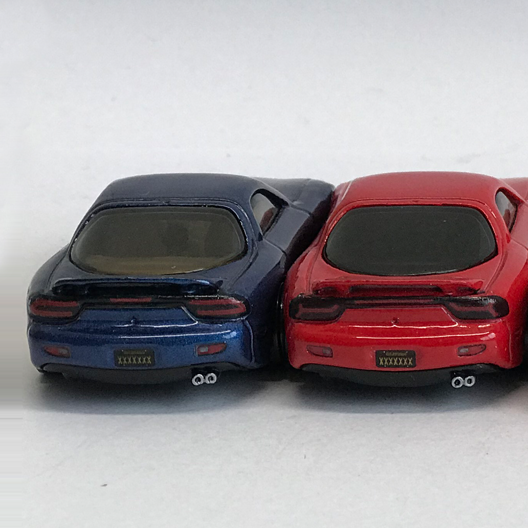 1/64 Scale MAZDA FD RX7 Custom Waterslide Decals Headlight Taillight Hot Wheelz