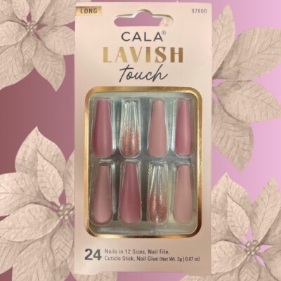 LAVISH TOUCH | LONG COFFIN PINK/GLITTER