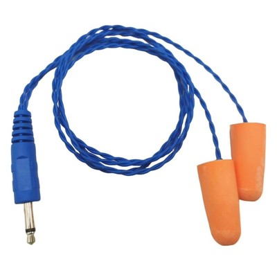 ArrowMax Mono Noise-Reducing Foam Racing Earbuds with 1/8'' Plug   Blue Line